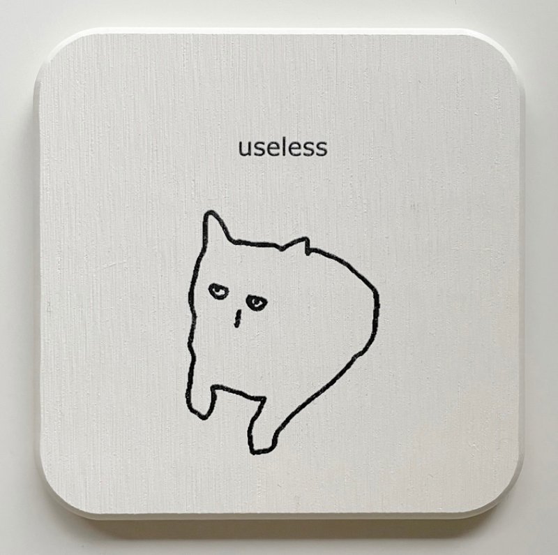 a_good_bb-猫咪方形圭藻土吸水杯垫_useless - 杯垫 - 其他材质 