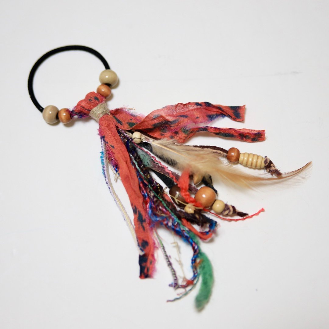 Feather hair tie - 发饰 - 棉．麻 多色