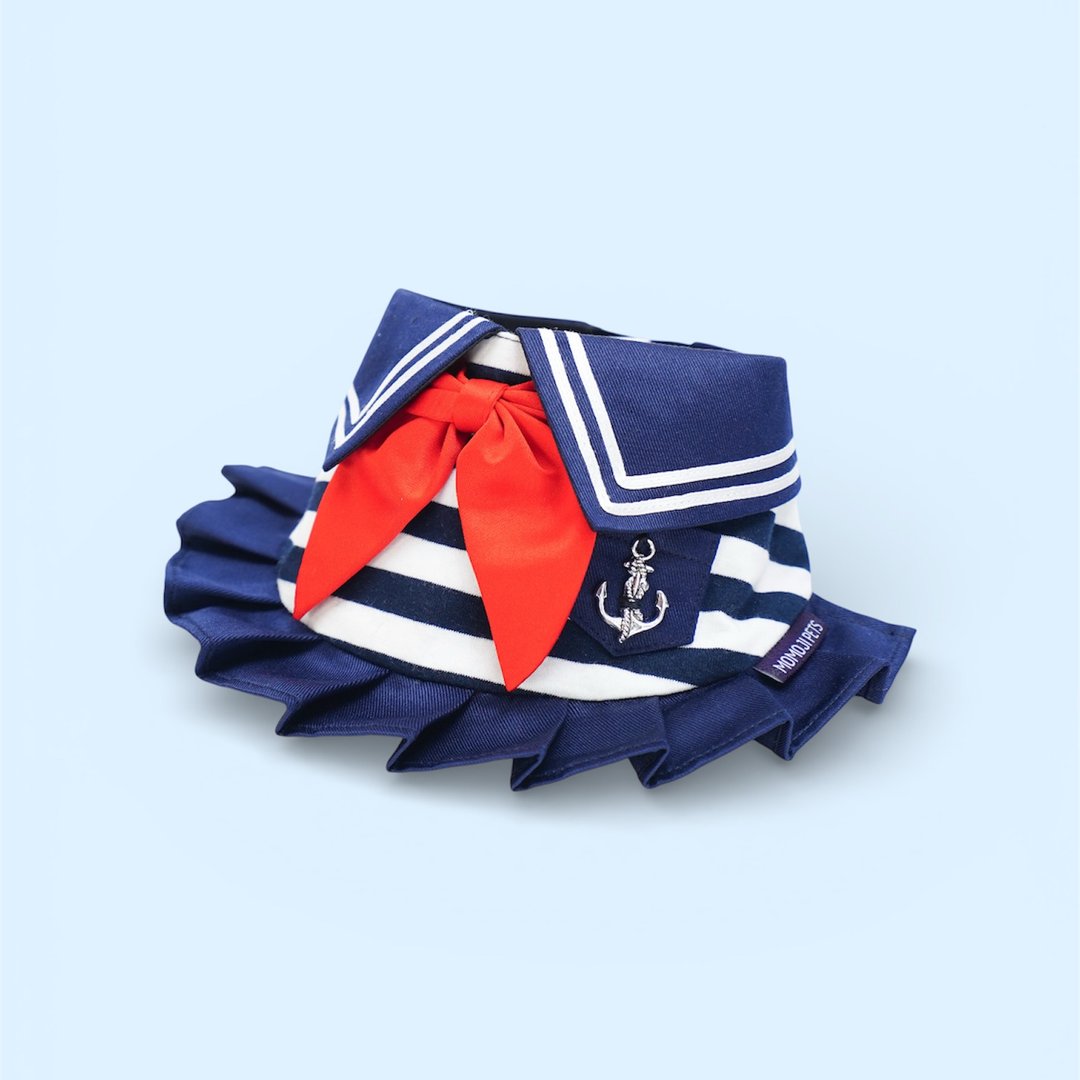 Santiana (1-Heritage Stripe Navy) | Pet Neckwear - 衣/帽 - 聚酯纤维 蓝色