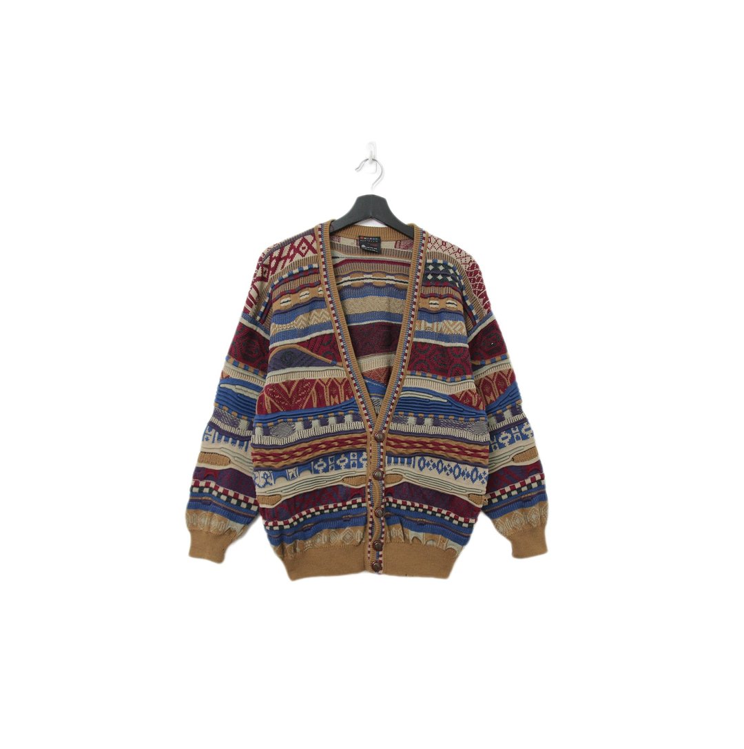 Back to Green-复古毛衣 开襟羊毛 栗与红 ws-24 vintage sweater - 男装针织衫/毛衣 - 羊毛 