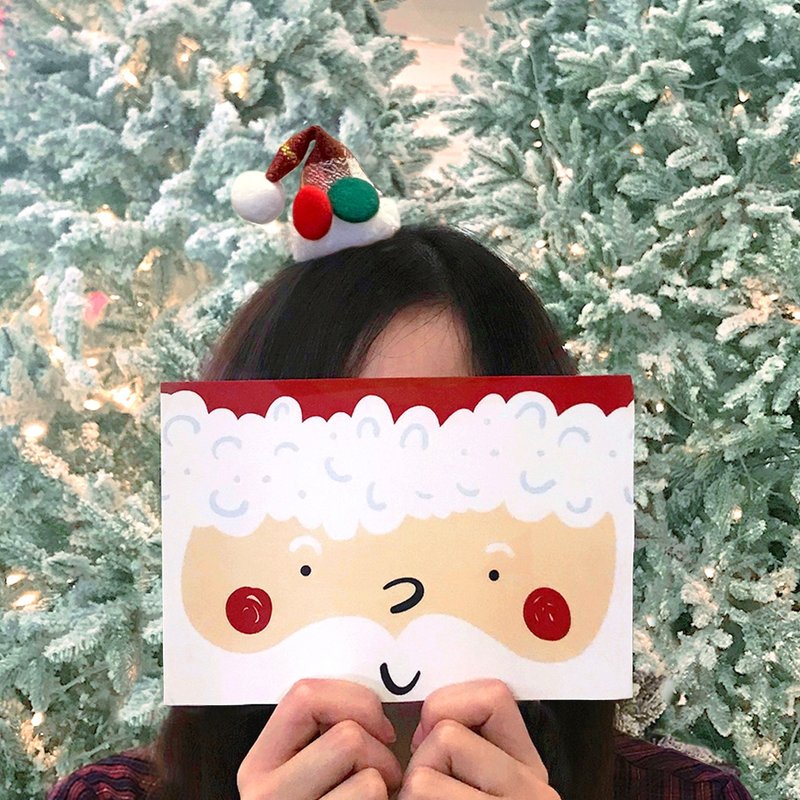 (手工制, 圣诞发饰) 圣诞小帽, 发夹头饰饰物 - 发饰 - 棉．麻 红色