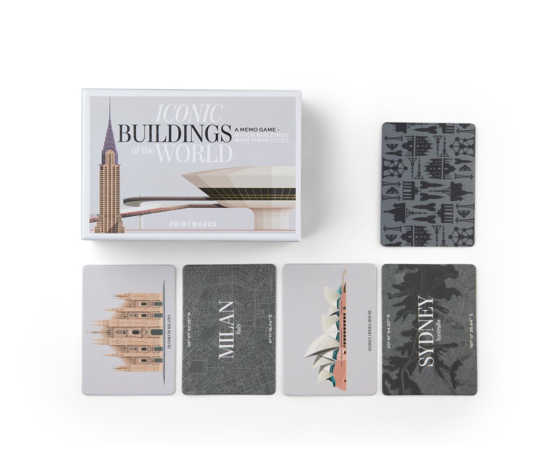 PRINTWORKS MEMO GAME - Iconic Buildings 记忆游戏 - 桌游/玩具 - 其他材质 