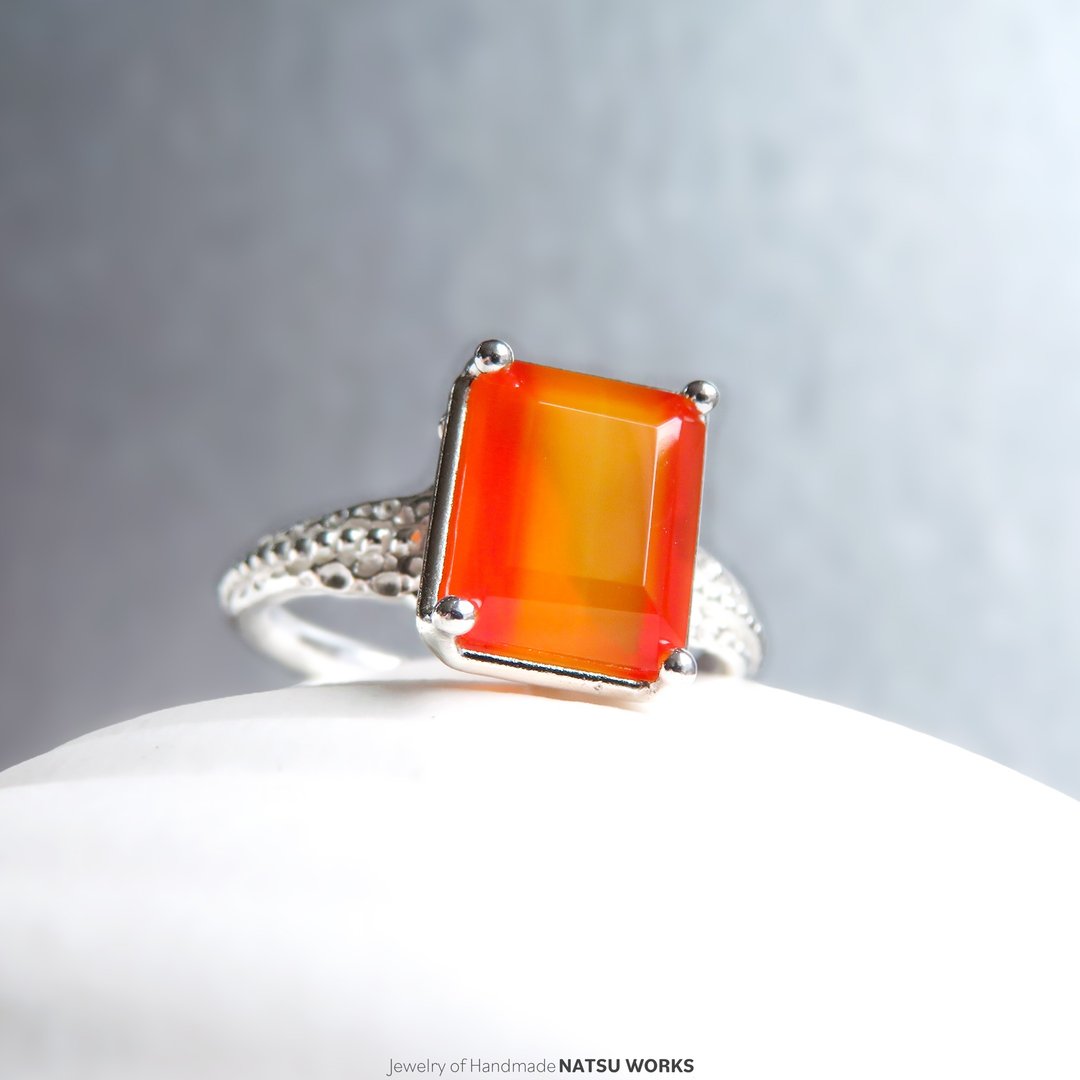 红玉髓 戒指 / Carnelian Ring 271 - 戒指 - 宝石 橘色