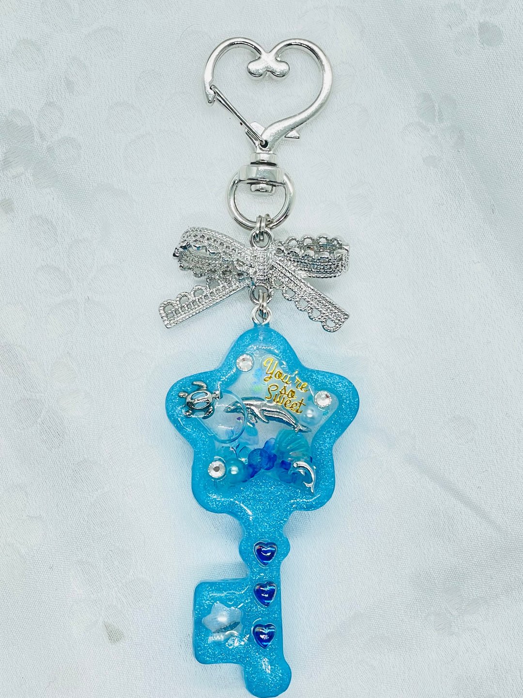 Star Key Shaka Shaka Keychain Snow - 钥匙链/钥匙包 - 树脂 蓝色