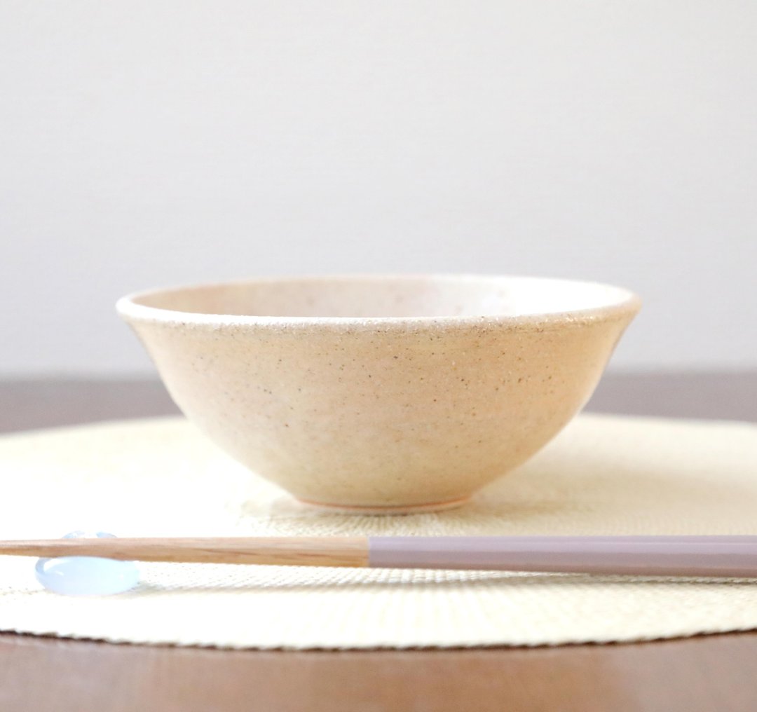 白泥草灰釉饭碗2 - 碗 - 陶 卡其色