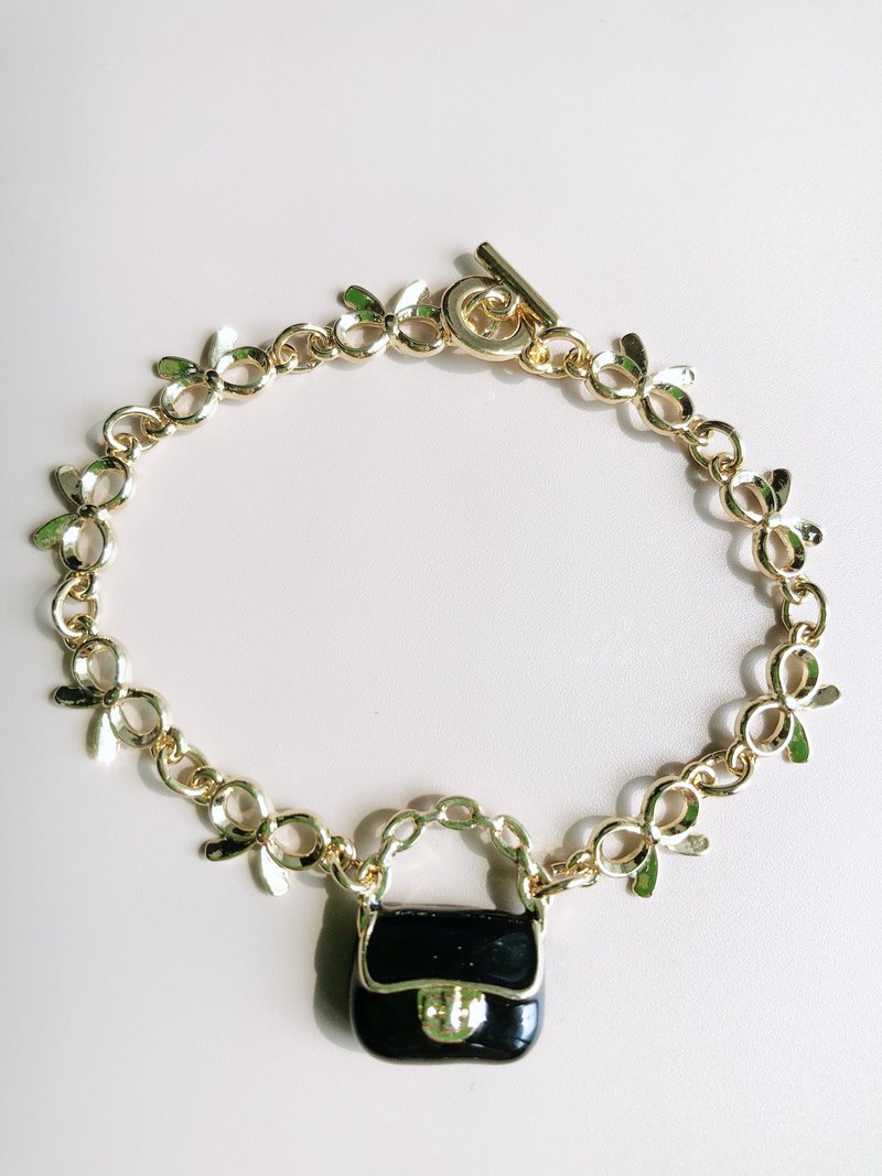 原创小提包手链 - 手链/手环 - 其他金属 金色