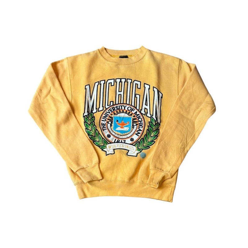 美国古着密西根大学 Sweatshirt - 中性连帽卫衣/T 恤 - 棉 多色