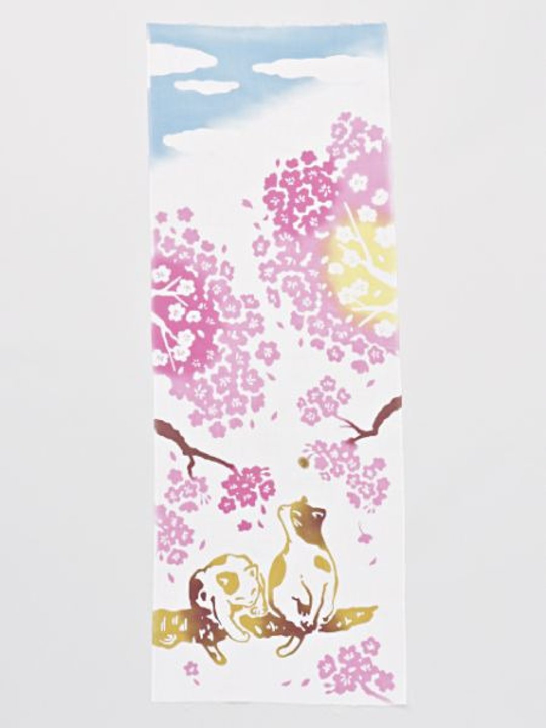 Sakura Cat TENUGUI Towel - 毛巾浴巾 - 其他材质 