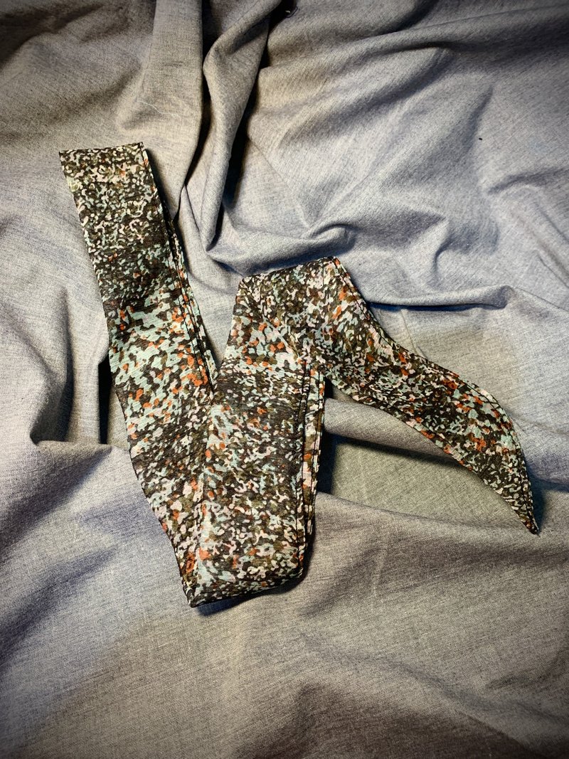 发带∣丝带∣缎带∣夜晚的灯火斑斓 - 领结/领巾 - 棉．麻 蓝色