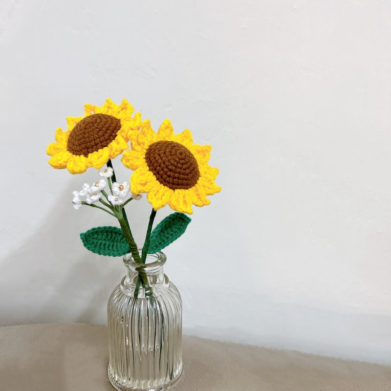 朝气勃勃鈎织花摆设_向日葵_满天星 - 摆饰 - 棉．麻 