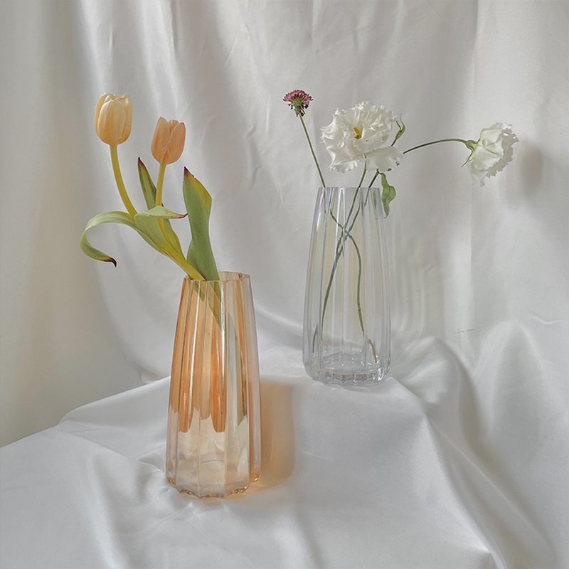 【Feigoh 馡阁】【圣诞礼物】纯净线条居家装饰玻璃花瓶、花器 - 花瓶/陶器 - 玻璃 