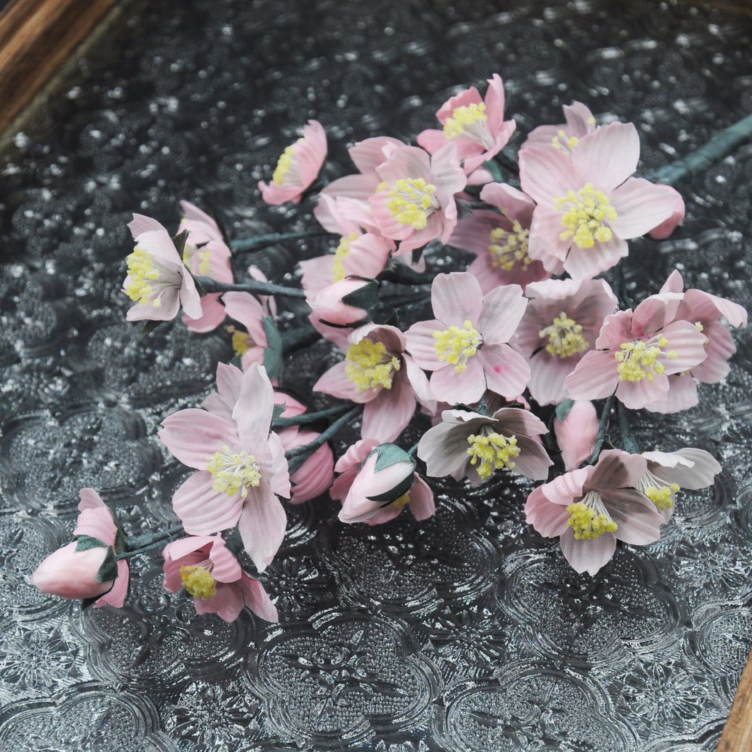 【日本染布花工艺】手染布樱花福袋 | 饰品摆设四件组 | 自选色系 - 摆饰 - 棉．麻 多色