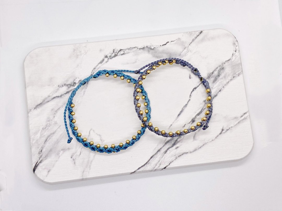 【简格】巴西蜡线 编织手环 - 手链/手环 - 玉石 多色