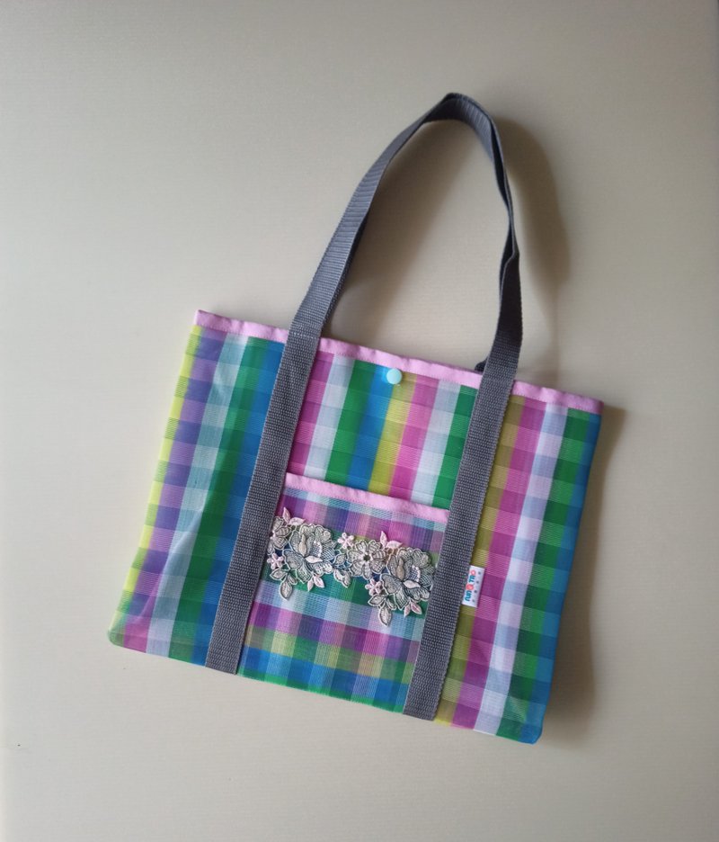 好好用打底茄芷袋1.0-粉色茄芷蕾丝C款 - 侧背包/斜挎包 - 尼龙 黑色