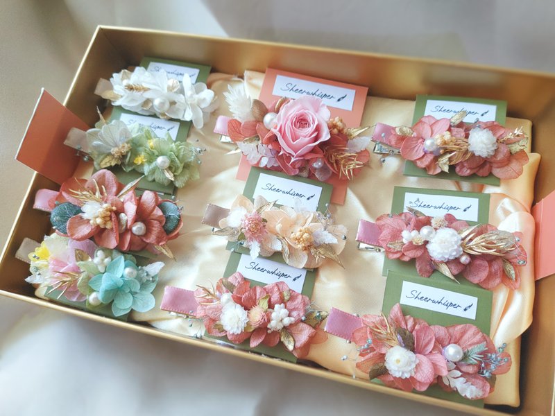 特规订制永生花发夹 - 发饰 - 植物．花 橘色