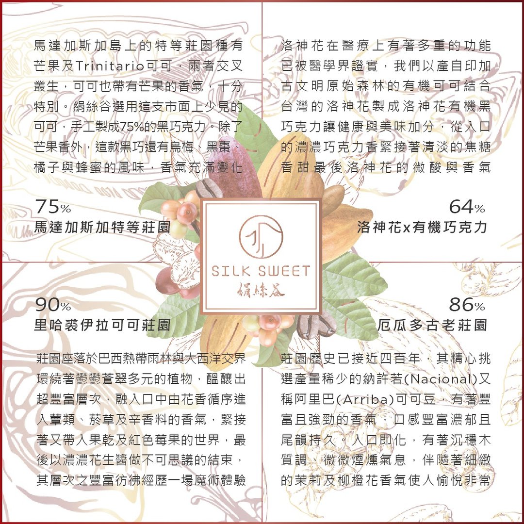 经典庄园薄片黑巧克力综合组 - 巧克力 - 新鲜食材 咖啡色