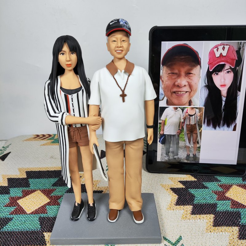 家人 家族 家庭 全家福 纪念礼物订制 订制化 人偶 公仔 似颜绘 - 玩偶/公仔 - 粘土 多色