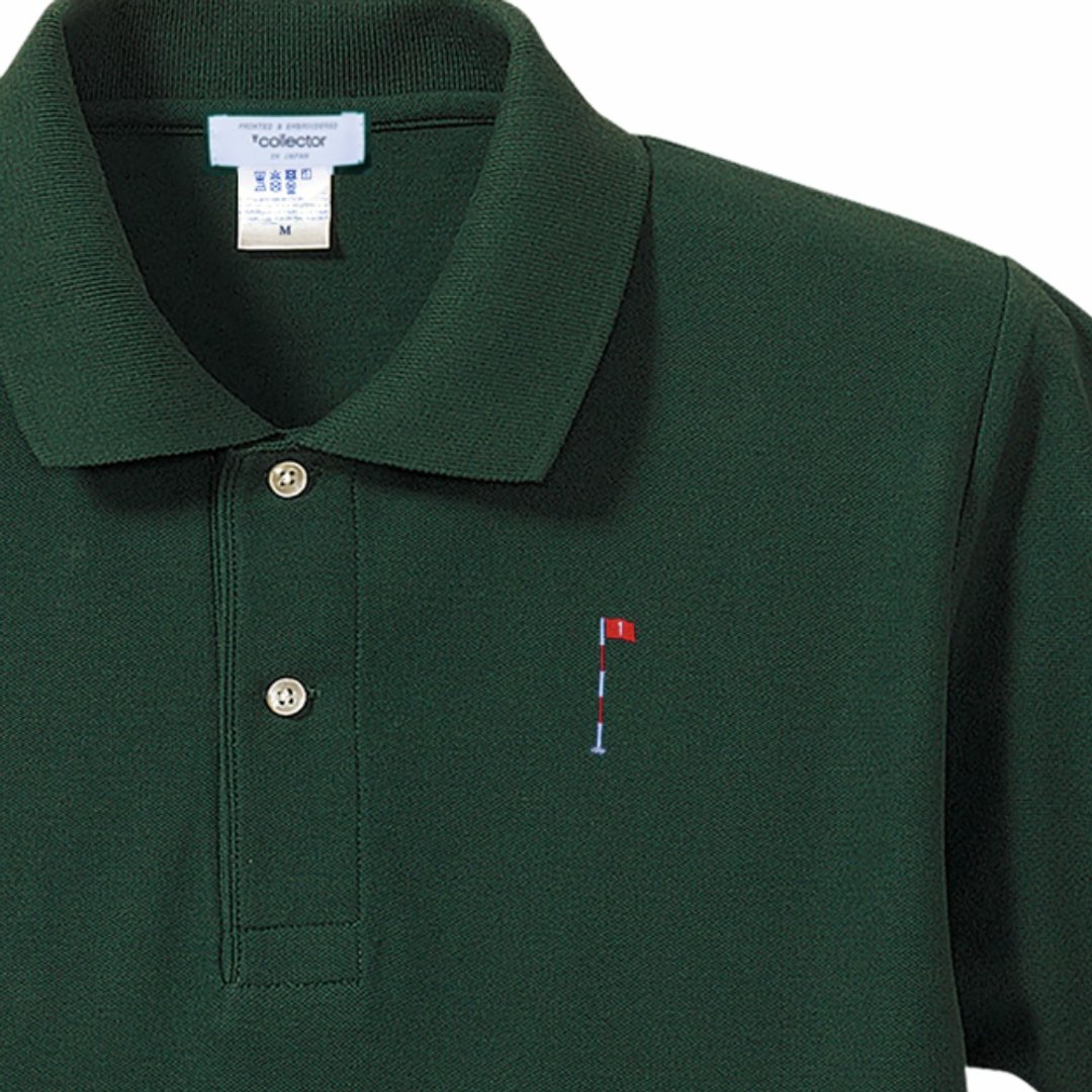 For Father's Day gifts. For golf lovers Hole-in-one polo shirts up to 3XL size - 女装上衣 - 棉 绿色