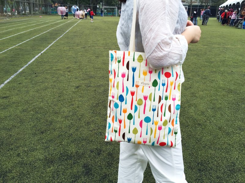 叉子汤匙 -绝版品出清- 简约手袋 肩背包 帆布袋 - 侧背包/斜挎包 - 棉．麻 