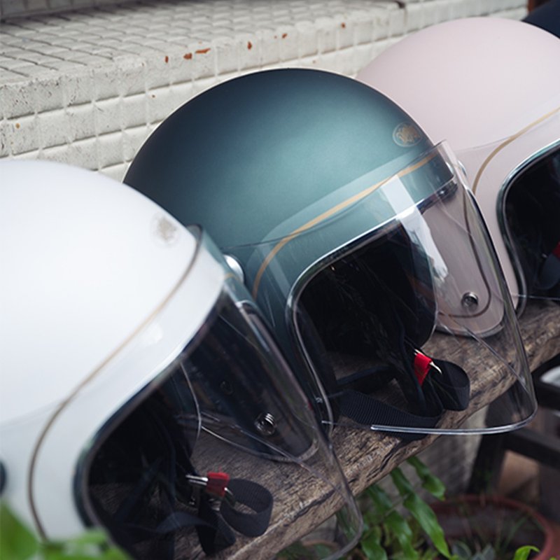 MONGOLIAN安全帽_锁镜复古帽_ LIL KEN【迷雾绿】 - 安全帽 - 其他材质 