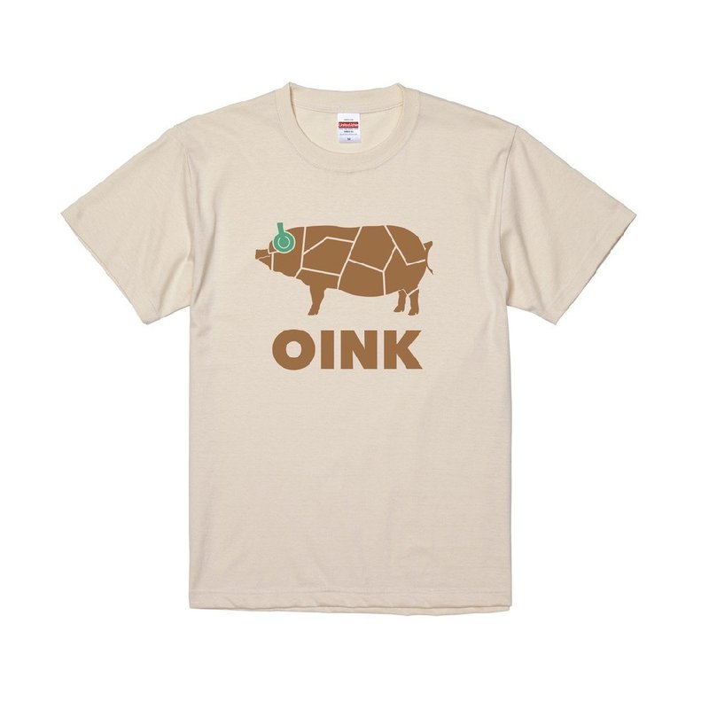 OINK T恤 - 奶油太妃白 - 女装 T 恤 - 棉．麻 