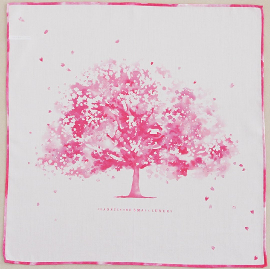 Cherry tree - 手帕/方巾 - 棉．麻 粉红色