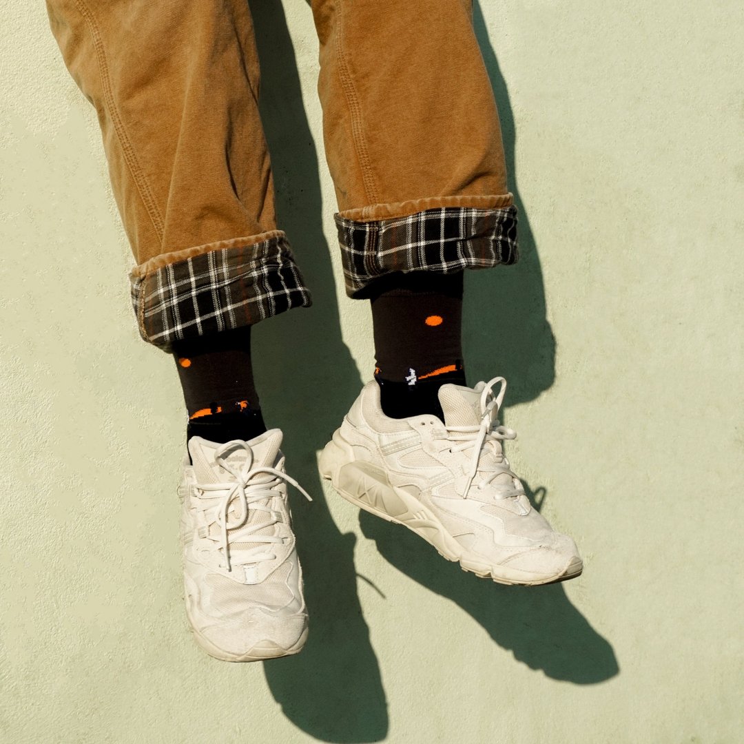 Life is a journey Doi Mae tho Chiangmai socks - 袜子 - 聚酯纤维 黑色
