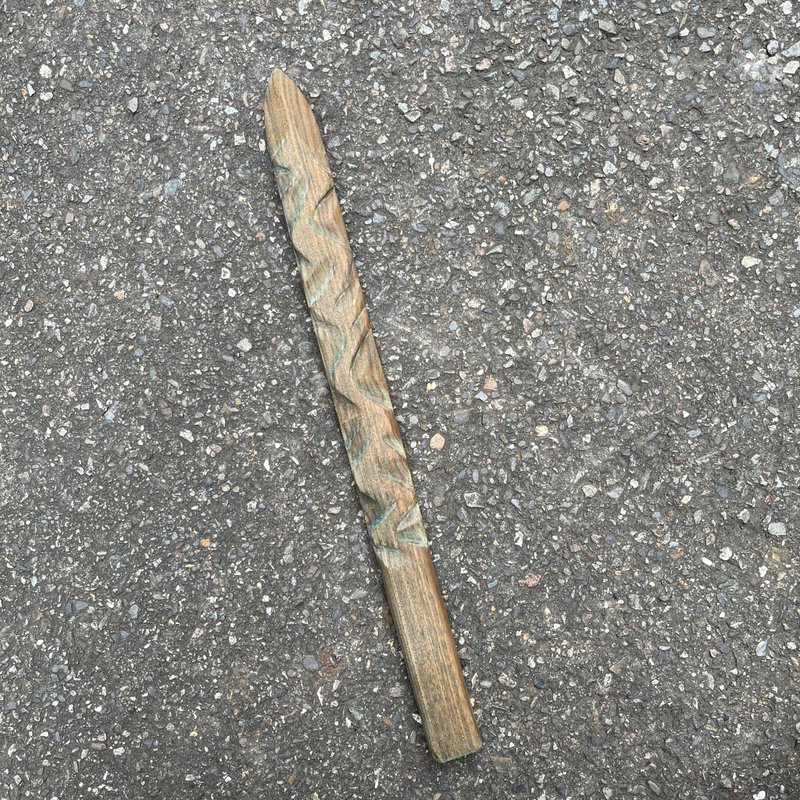 我贩剑　魔剑　搫摹　绿檀艺术木刀　手工木剑　运动太极剑　妖刀 - 摆饰 - 木头 绿色