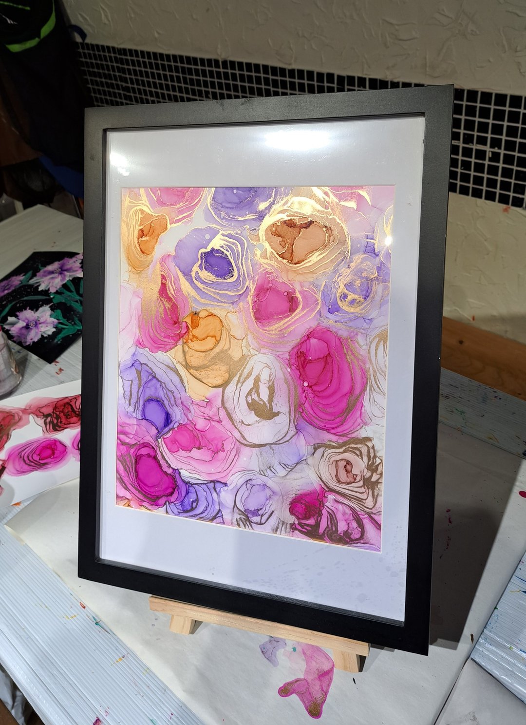 【一人成团】风吹Rose－酒精墨水A3大幅装饰画创作课/初学可 - 插画/绘画/写字 - 纸 