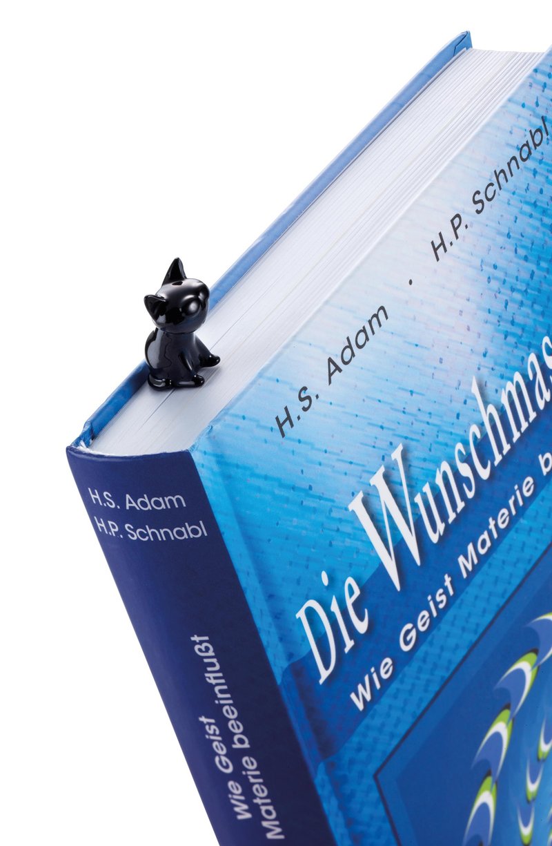 【定制化礼物】书上的神秘黑猫书签 - 书签 - 其他金属 黑色