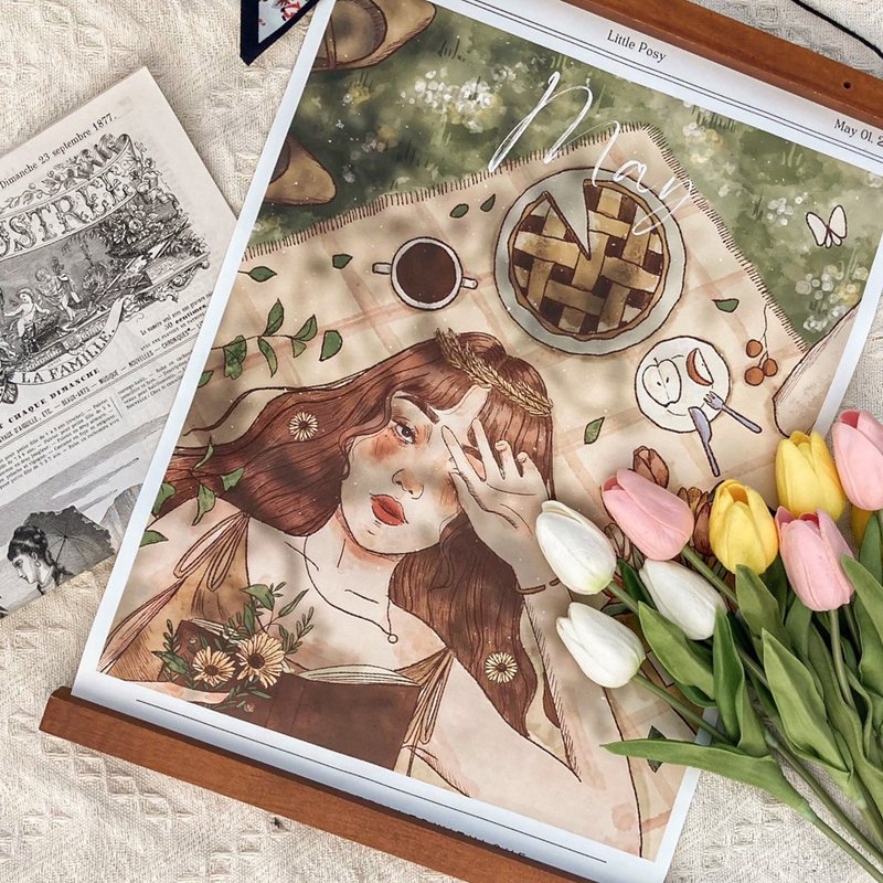 Luluise【May 5月微风】A3双面杂志海报 道林纸(不含画夹) - 海报/装饰画/版画 - 纸 多色