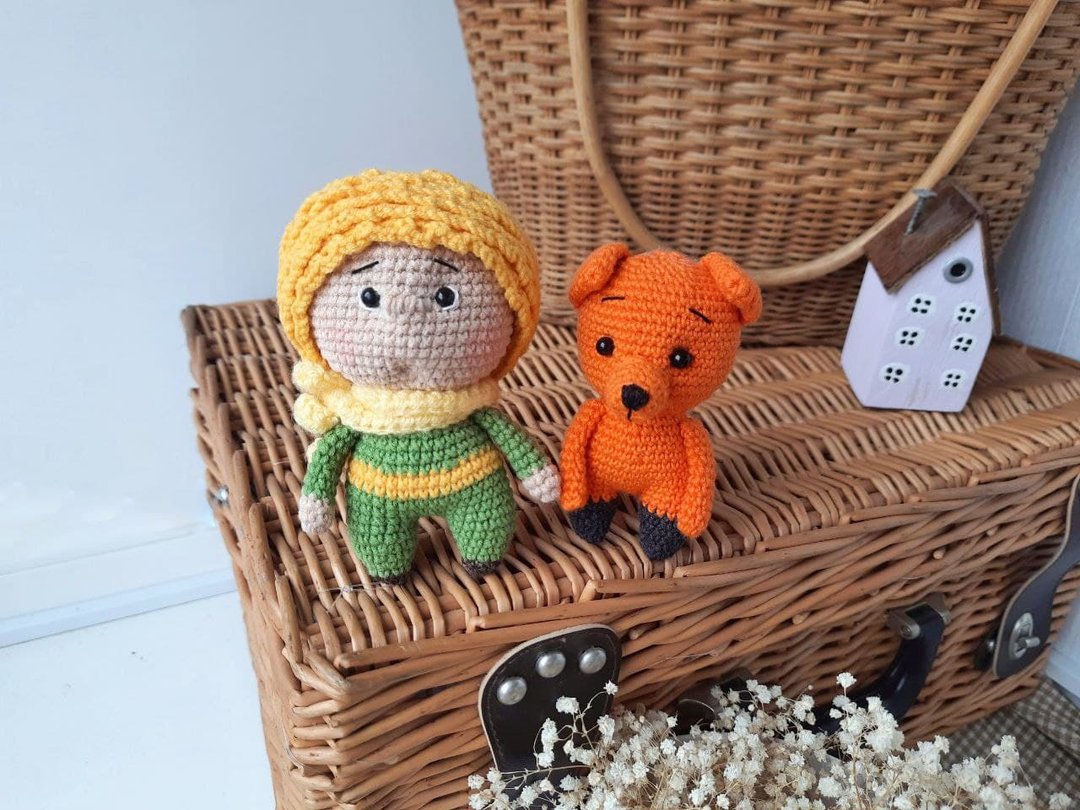 Amigurumi Little Prince and Fox crochet pattern. Amigurumi fox crochet pattern - 线上课程/教学影片 - 其他材质 