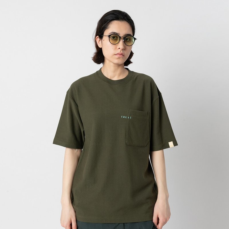 PocketTee双层口袋小领口廓形宽松通勤短袖棉T恤Cityboy - 男装上衣/T 恤 - 棉．麻 