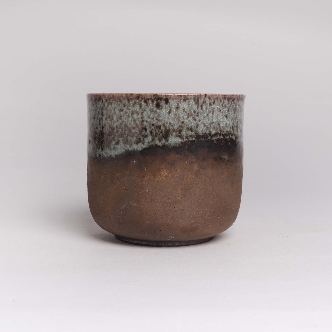 明芽窑 l 双挂古铜萩釉茶杯水杯 - 茶具/茶杯 - 陶 咖啡色