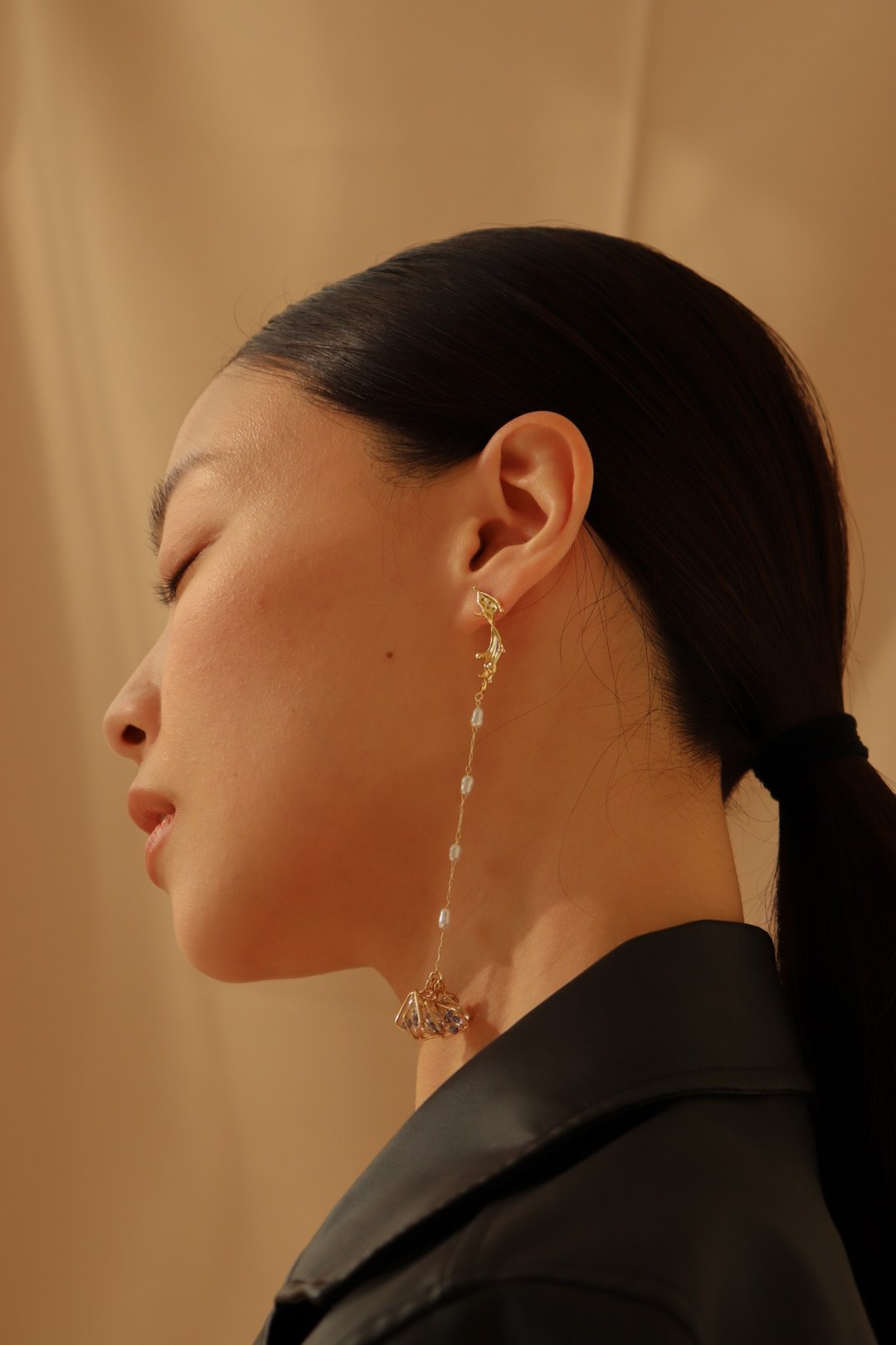 2021流星耳环/耳针耳夹 树脂 耳夹耳环 珍珠 气质 圣诞节 送礼 - 耳环/耳夹 - 树脂 透明