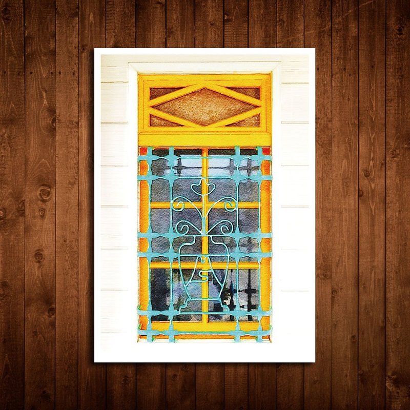 老屋颜 – 铁窗花明信片 – 70 嘉义/平安窗花 - 贴纸 - 纸 