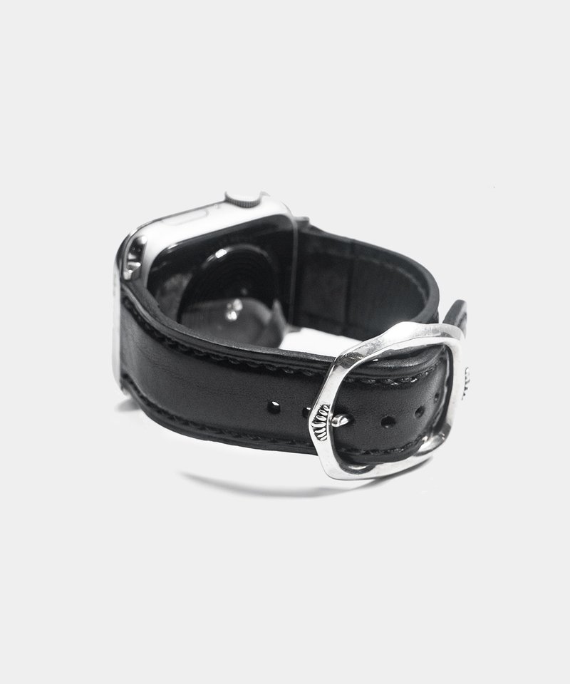 Arrow Buckle Apple Watch Strap_Black - 表带 - 真皮 黑色