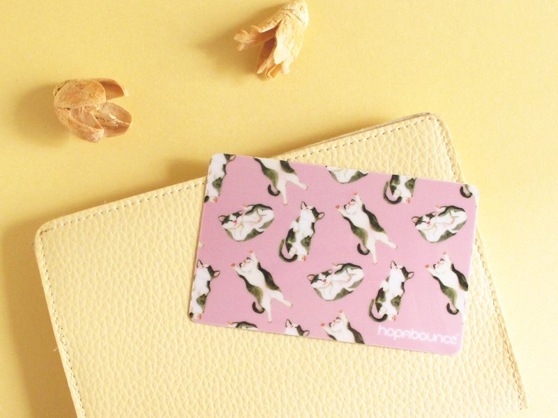 猫猫 黑白猫 交通卡贴 悠游卡 八达通卡 - 其他 - 压克力 粉红色