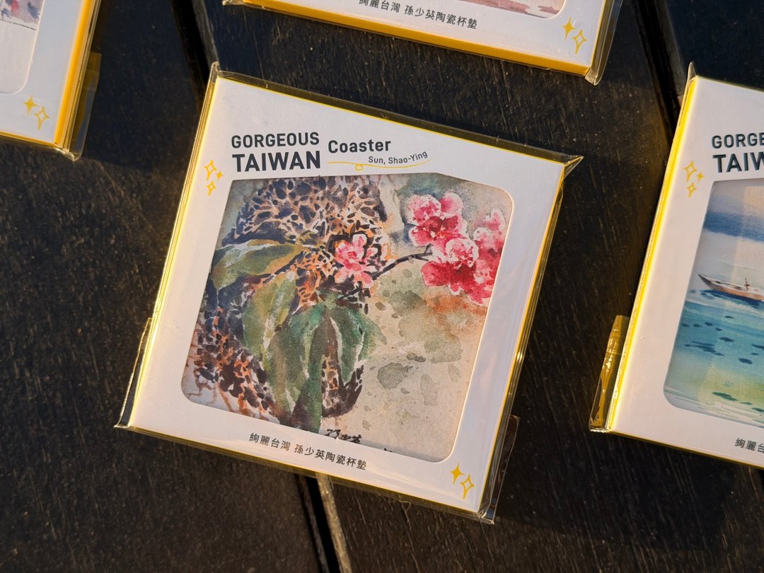 绚丽台湾艺术家款陶瓷杯垫-兰花小品 - 杯垫 - 陶 多色