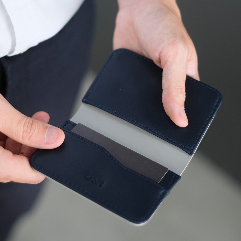 HUB Card holder - GRAY/NAVY - 皮夹/钱包 - 乳胶 灰色