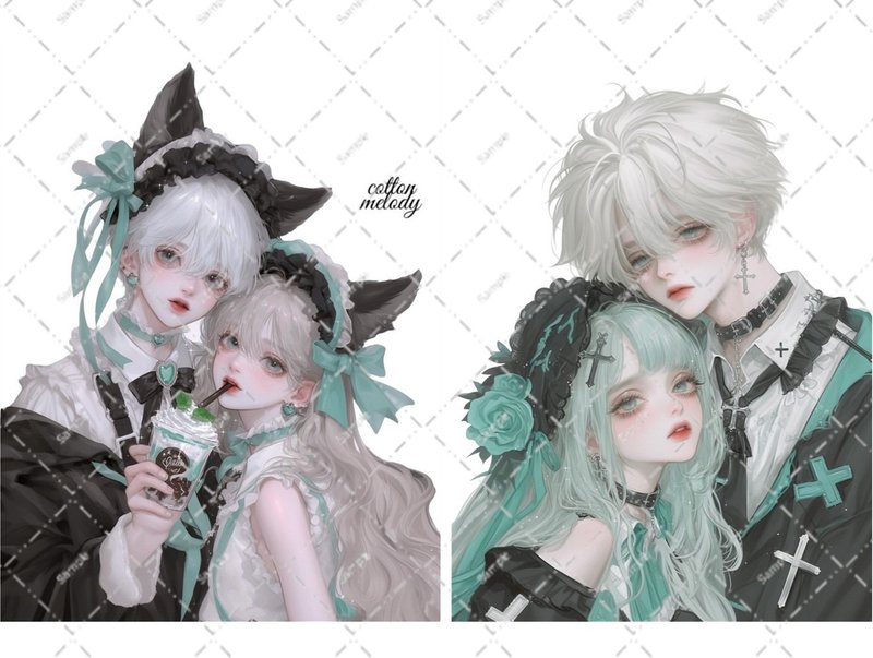 original sticker no.6794 人物贴纸 原创贴纸 人物贴纸 女孩贴纸 原创人物贴纸 - 贴纸 - 纸 