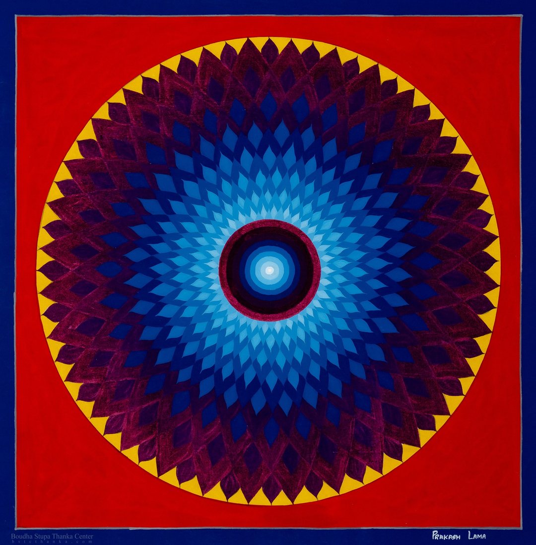藏传莲花曼荼罗唐卡画作 - 墙贴/壁贴 - 其他材质 多色