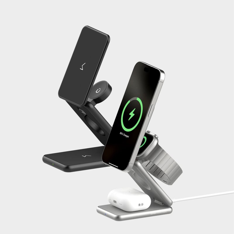 【UNIU】Z3 三合一折叠无线充电器 (兼容 MagSafe) - 手机充电及周边 - 铝合金 