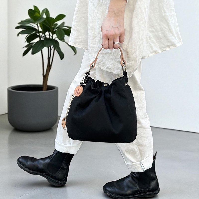 BALON mini 黑色 x 米白 CORDURA 拨水尼龙材质包款 - 侧背包/斜挎包 - 尼龙 黑色