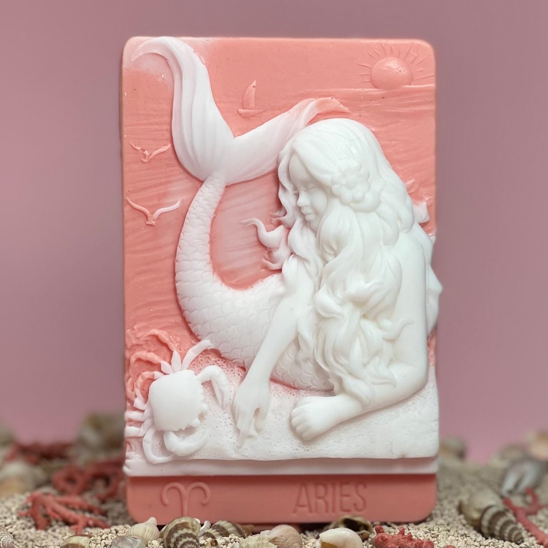 美人鱼/香氛皂 12星座/牡羊座 手工皂 可定制颜色/香氛 - 肥皂/手工皂 - 其他材质 白色