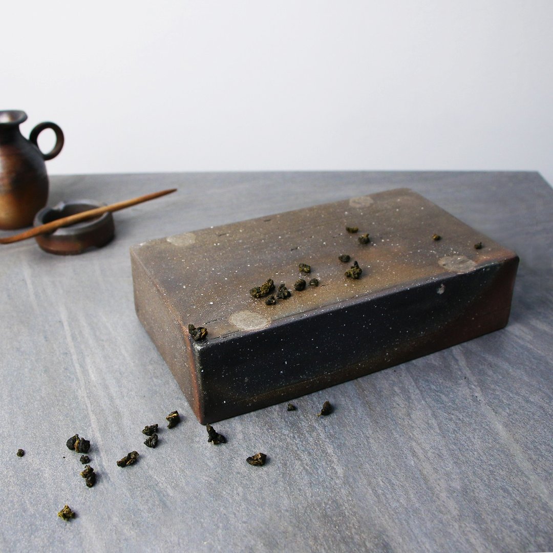 方砖壶承无孔 新彩烧 柴烧陶艺 手作作品 茶盘 | 陈威恩作品 - 茶具/茶杯 - 陶 灰色