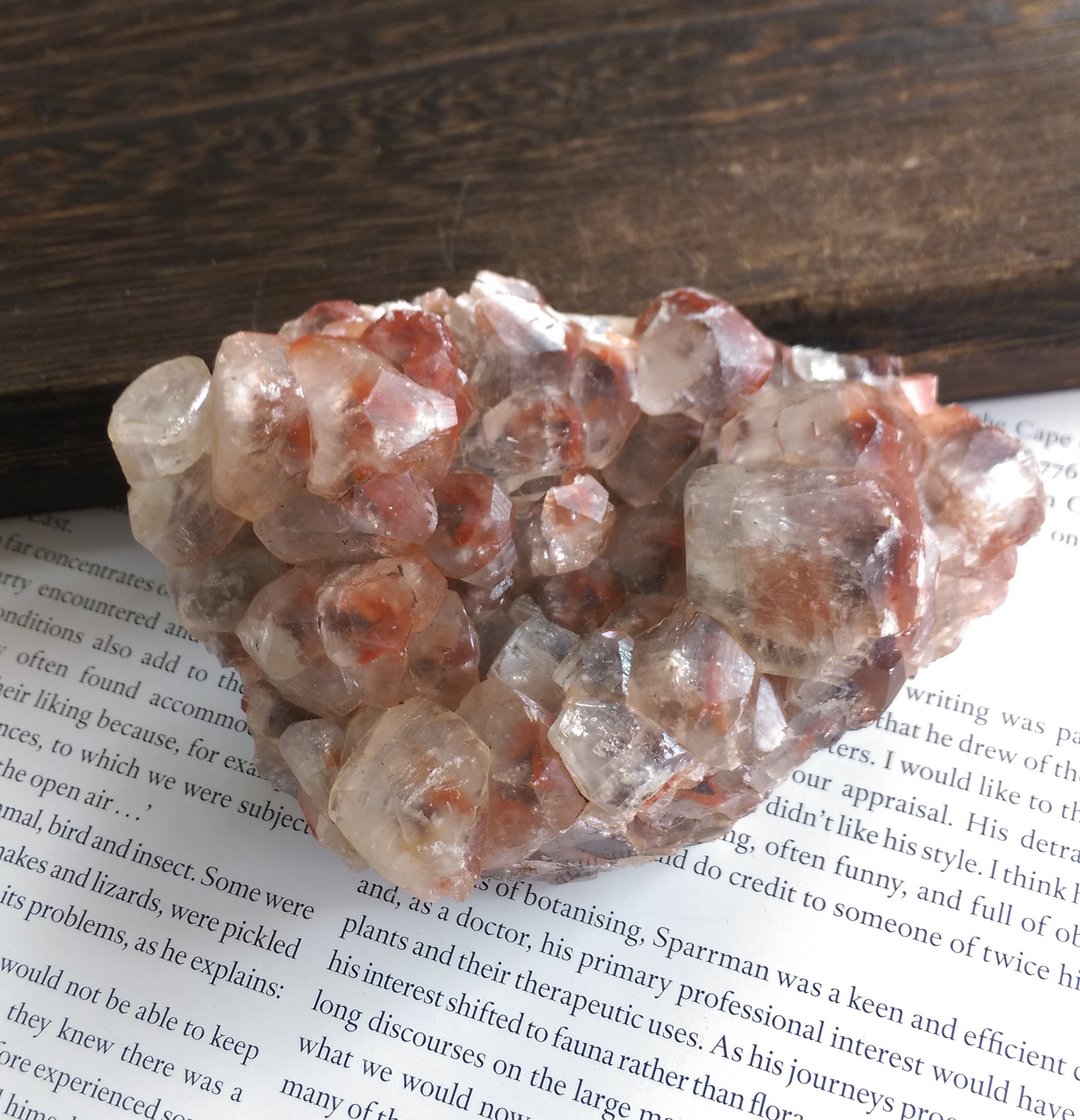 Calcite 湖北产地 红方解石 奔驰方解石 二次结晶 天然矿石 原矿 - 摆饰 - 其他材质 