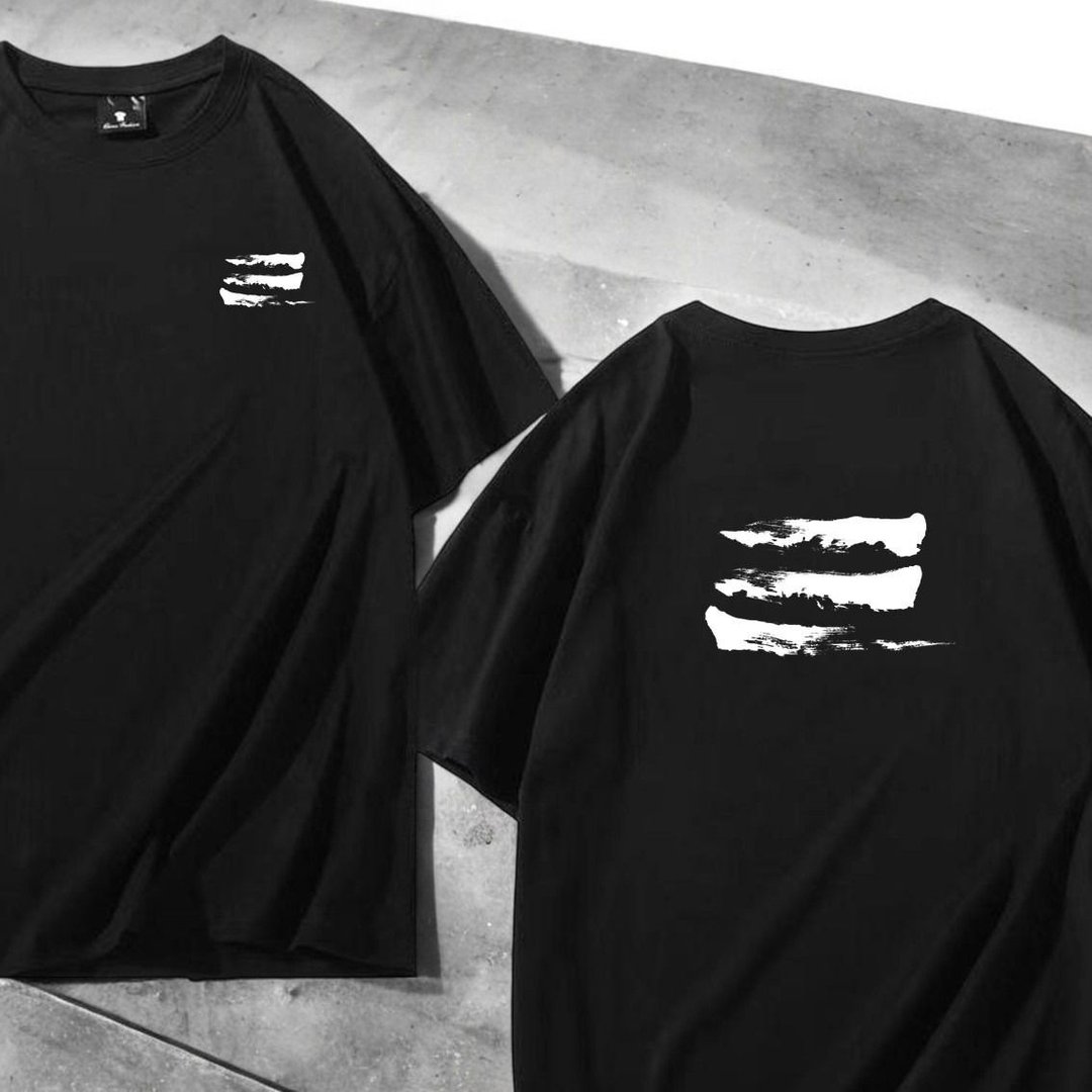 【定制化】【Tee - 题字系列】三划 - 中性连帽卫衣/T 恤 - 棉 多色