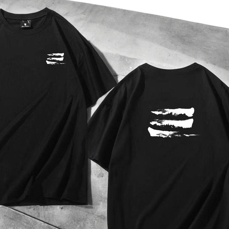 【定制化】【Tee - 题字系列】三划 - 中性连帽卫衣/T 恤 - 棉．麻 多色