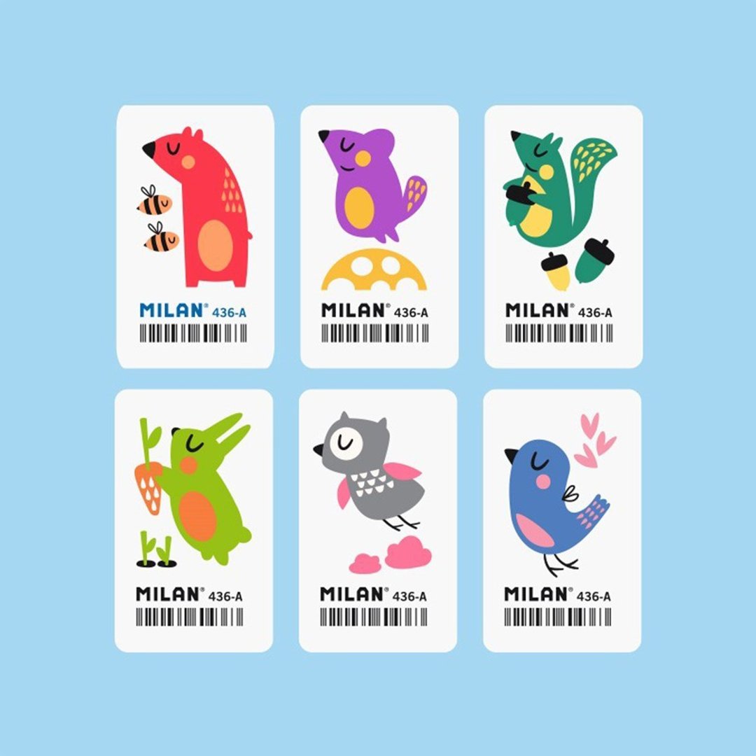 MILAN森林疗愈动物橡皮擦(6款随机出货) - 其他 - 橡胶 白色